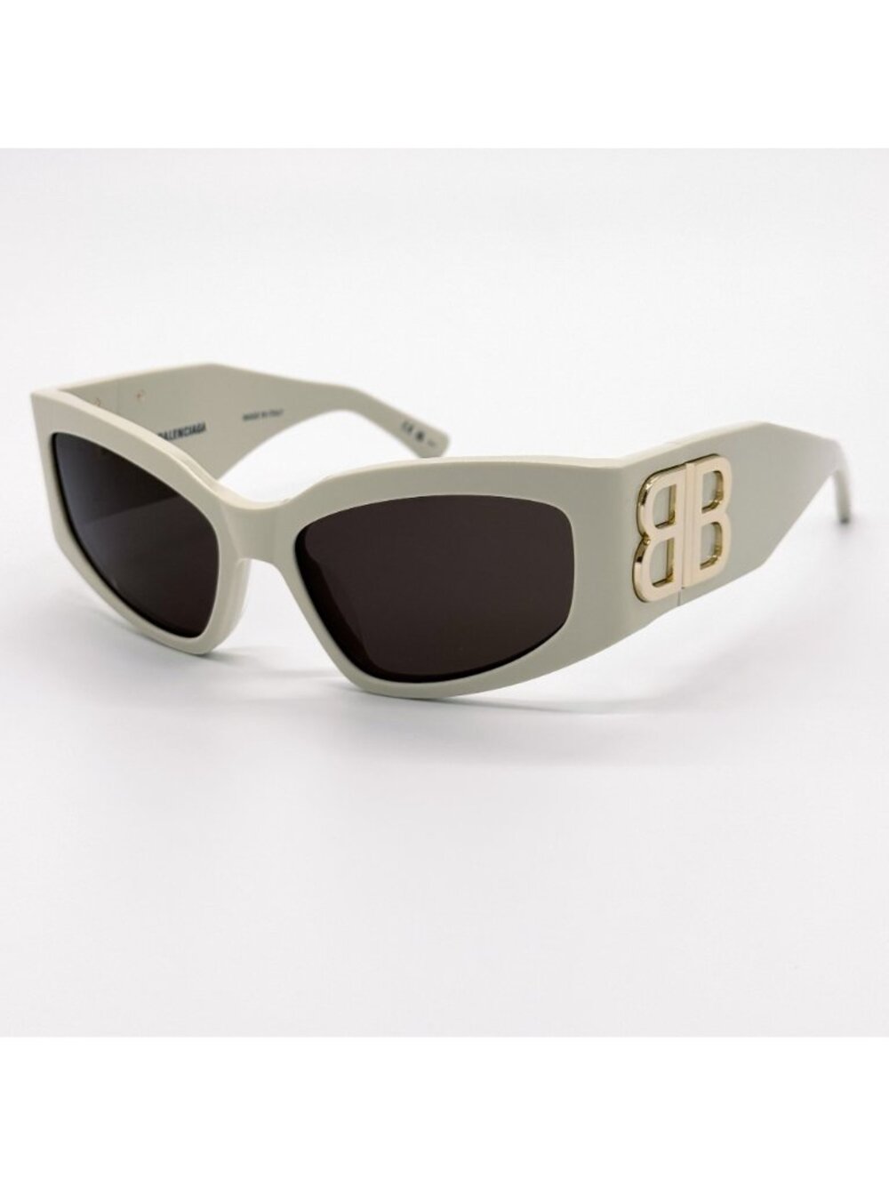 NEW BALENCIAGA BB0321S 010 SUNGLASSES IVORY WOMEN CAT EYE EYEWEAR BALENCIAGA - Picture 3 of 10